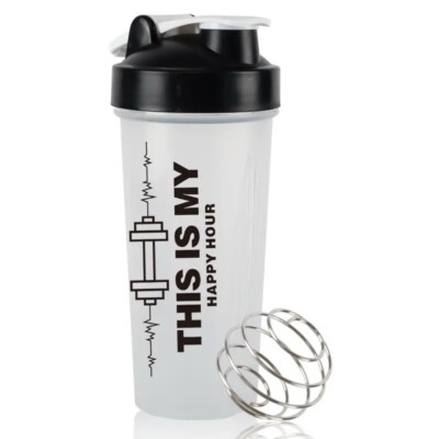 Protein Mixing bottle, 20 Oz With Mixing Ball For Sports and Fitness In the gym