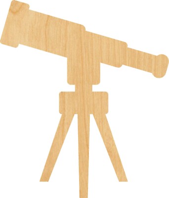 Telescope  Laser Cut Out Wood Shape Craft Supply - Woodcraft Cutout