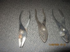 Three Pair 6 Slip Joint Pliers, Please Read Listing, No Returns