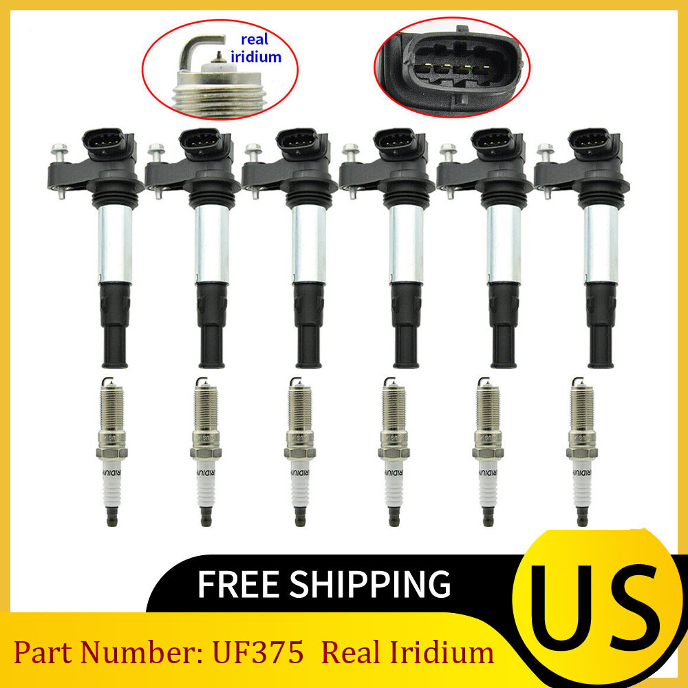 6 Ignition Coil +6 Spark Plug for Cadillac CTS SRX Buick GMC Saturn 3