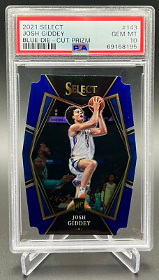 2021 Josh Giddey Blue Die-Cut Prizm /249 RC Rookie PSA 10 Gem Mint