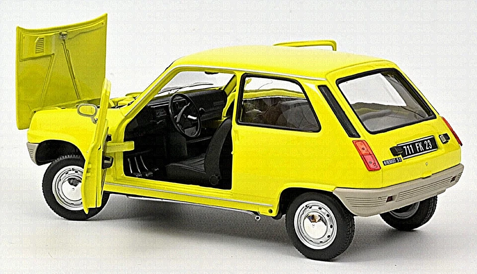 Renault 5 TL 3-türig R5 Berline avec Hayon Arrière 1972-79 Jaune 1:18 Norev - Photo 3/4