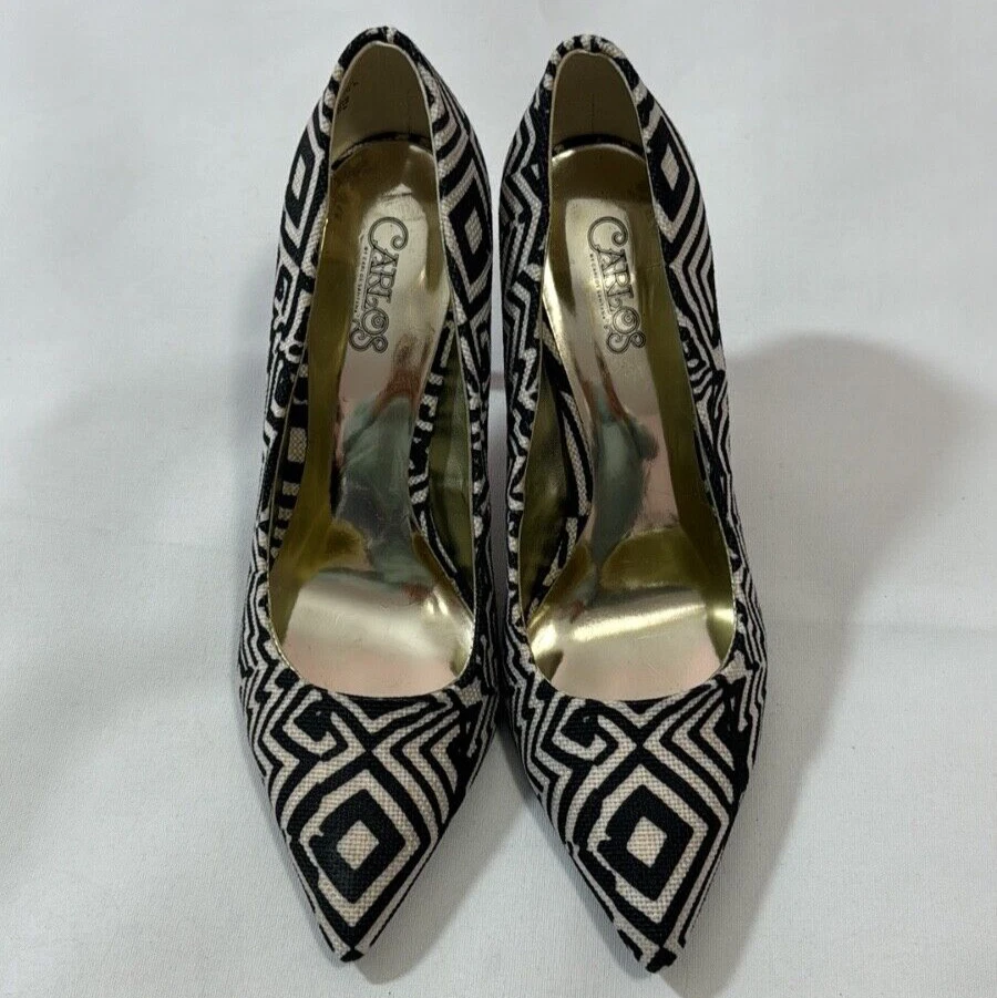 Carlos Santana Posy Tacones Blanco y Negro Talla 8.5 Foto 4 de 4
