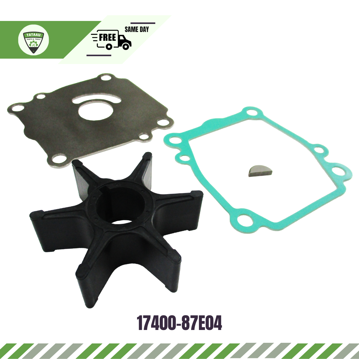 17400-87E04 Fits Suzuki Outboard 60 70HP 4T 90 100HP 2T Water Pump Impeller Kit