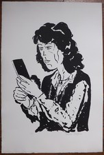 Siebdruck: Porträt einer Schülerin von Frieder Steffens  Vollmer- Auktion