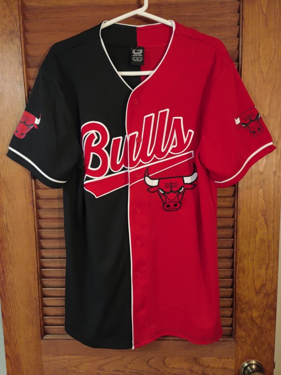 CHICAGO BULLS ULTRA GAME ジャケット 1XL ブルズ Ultra Game NBA Official Men‚Äôs Game Time Varsity Jacket