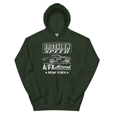 BROOKLYN SPEED ALTERED WHEELBASE HILBORN A/FX HOODIE SWEATSHIRT DRAG RACING