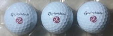 Set of 3 Royal Hawaiian Golf Club Mint Logo Balls-TaylorMade TP5