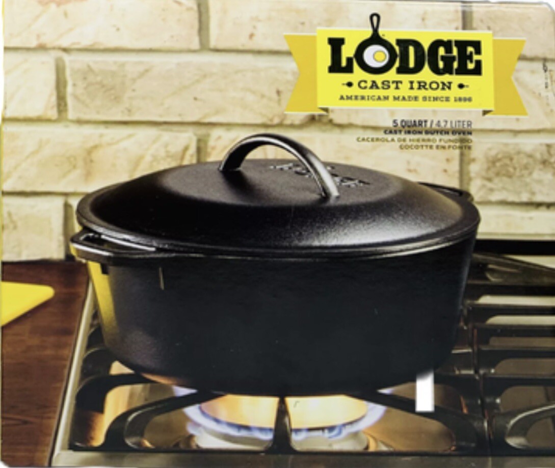 Lodge 5 Quart Cast Iron Dutch Oven
