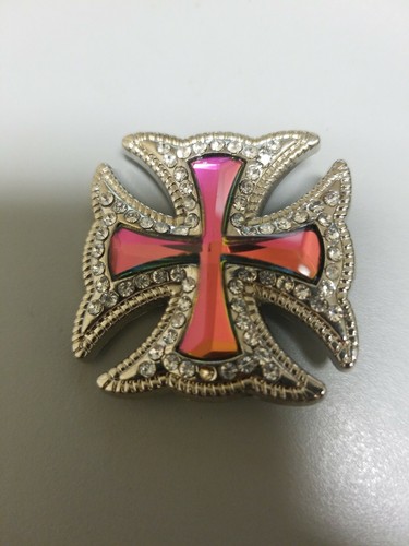 Western Screw Back Concho Glass Bling 1.5 in Tack Cowgirl Cross - Picture 2 of 5