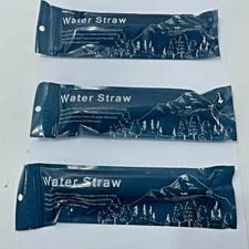 3x NEW SEALED LoGest  Portable Water Filter Straws EMERGENCY/OUTDOOR BACKPACKING