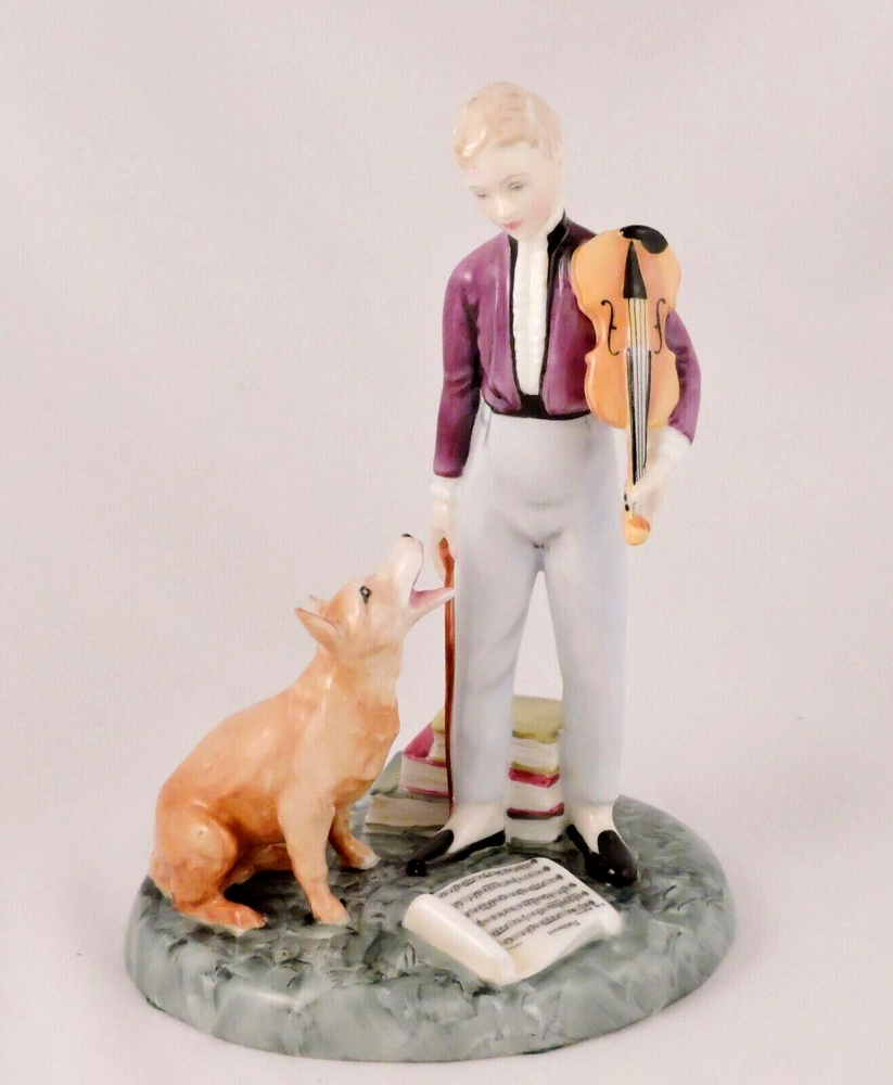 Royal Doulton The Young Master HN2872 Figurine Bone China Boy and dog