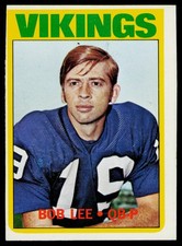 1972 Topps #71 Bob Lee Rookie Minnesota Vikings RC Card. rookie card picture