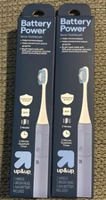 2 Pack Up & Up Adult Premium Battery Power Sonic Toothbrush Soft New Lot