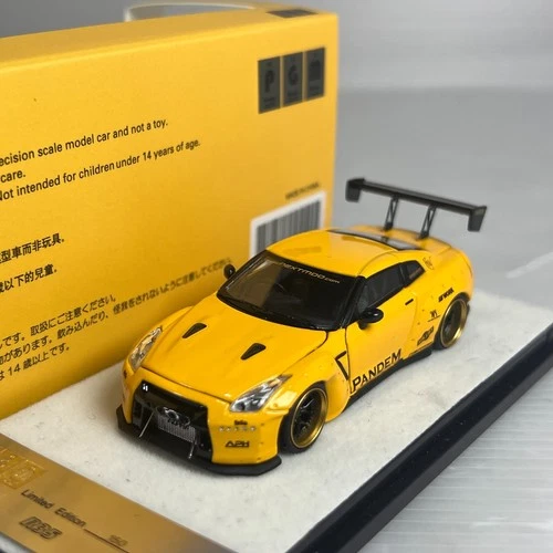 1/64 PGM Nissan Skyline GTR R35 Pandem Rocket Bunny Yellow Regular Version
