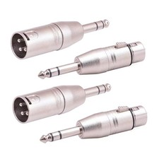 4 Pack,2 Pcs 6.35mm 1/4" Male to XLR Adapter and 2 1/4 Inch...