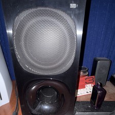 Black 2.1 Channel Home Theater System with Subwoofer, Speakers, Remote Control