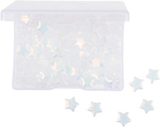 100Pcs 10MM Charms Star Beads, Stars Glass Spacer Beads for DIY Jewelry Making N