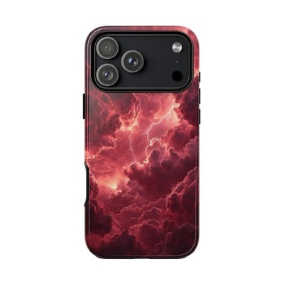 Phone Ink - iPhone / Galaxy / Pixel Case - Red Sky Lightning Clouds