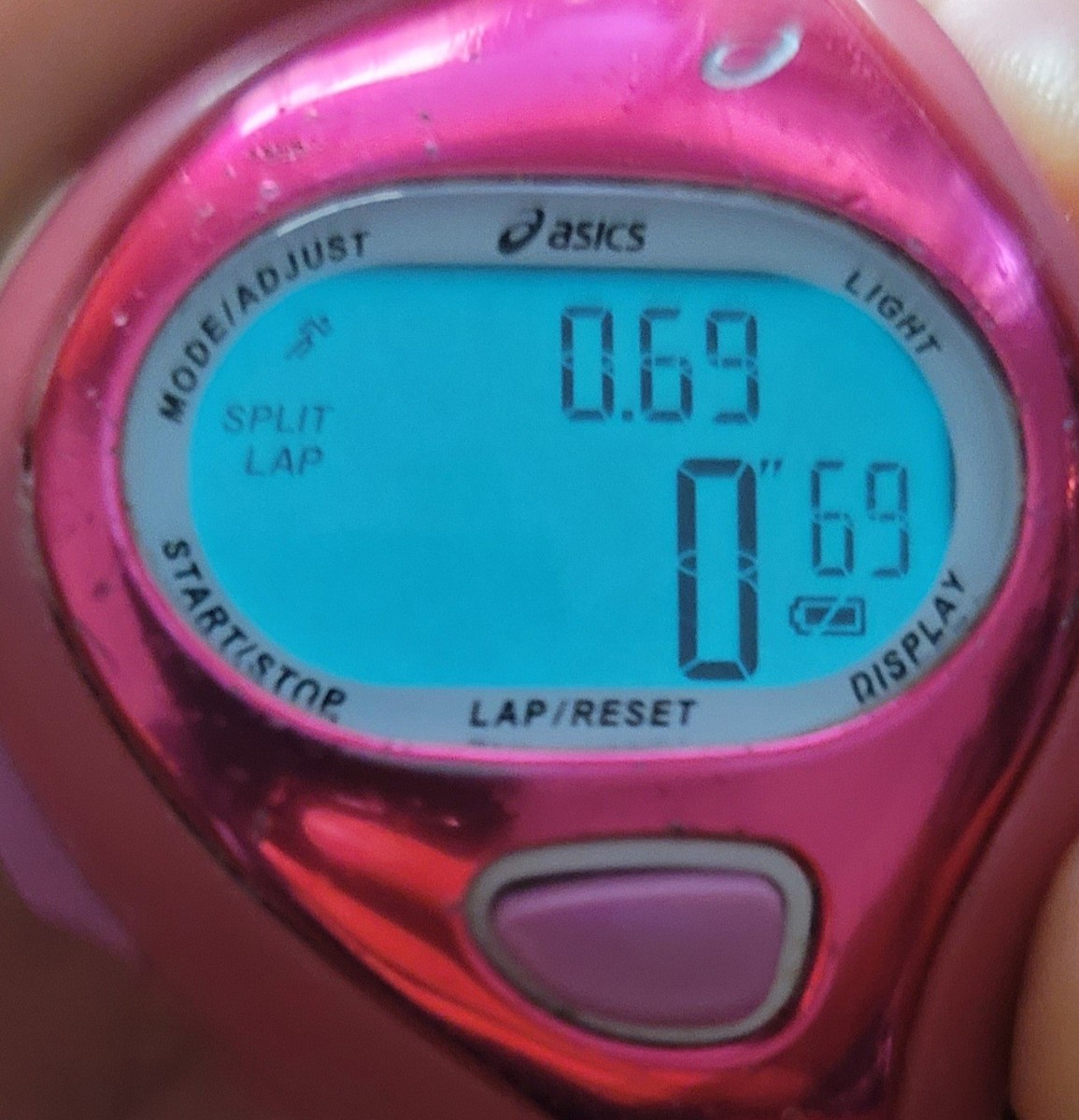 Pink Asics YK54-4000 Digital Running Watch – 5 BAR