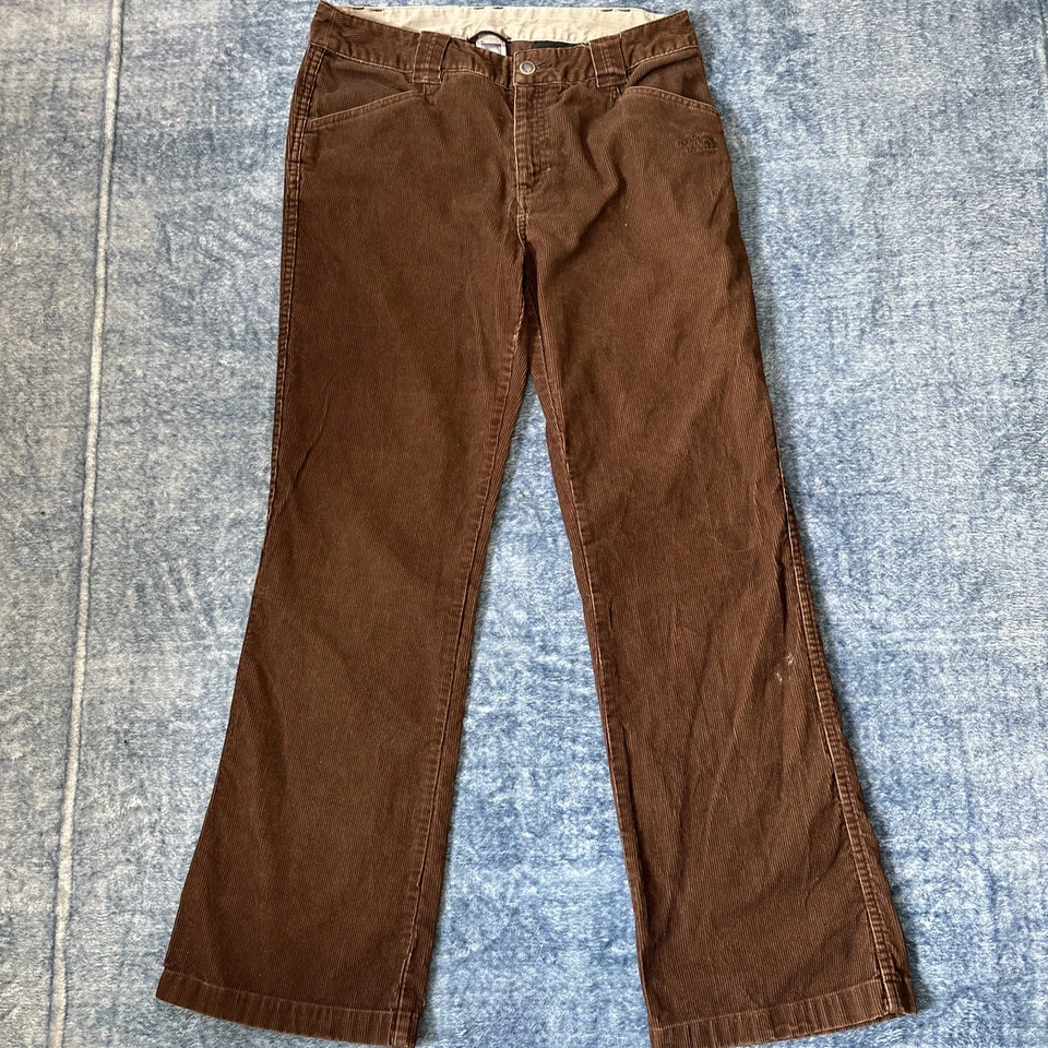 Pantalones de pana marrón The North Face para mujer talla 10 corte boot/acampanado 32x30 Foto 2 de 4