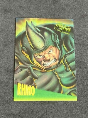 1995 Fleer Ultra Spider-Man / Clear Chrome / RHINO / Limited Edition 6 of 10