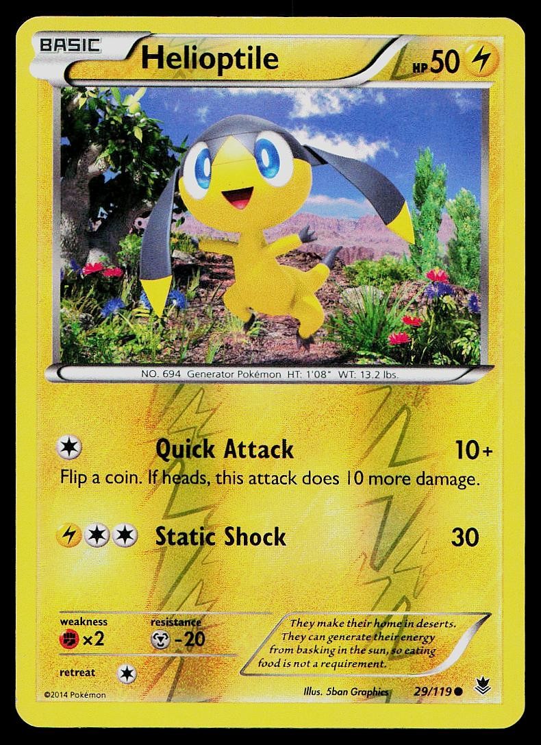 Pokemon Card Phantom Forces Helioptile 29/119 Reverse Holo Common