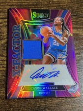 CASON WALLACE 2024 Select X-Factor Memorabilia Signatures Purple Prizm Auto /99