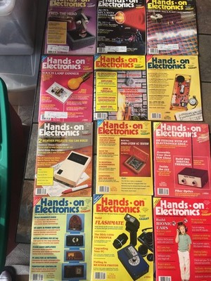 HANDS ON ELECTRONICS MAGAZINE COMPLETE YEAR 1987
