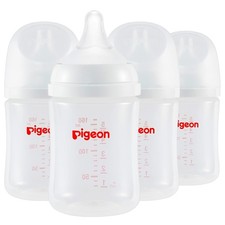 Pigeon Wide Neck Nursing 4 PP Bottle 5.4 Oz with 4 SS Nipples