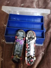 Vintage Tech Deck Storage And Tool Case with 2 Finger Skateboards