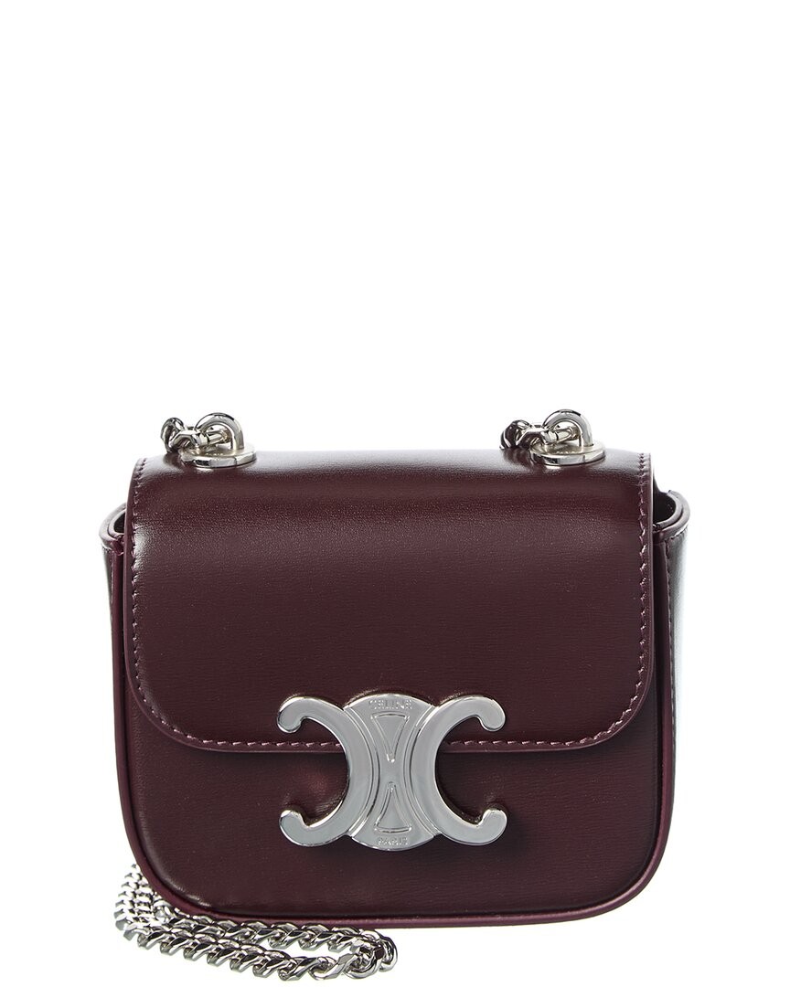 Celine Claude Mini Leather Shoulder Bag Women's Black