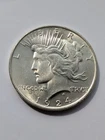 1924-P Peace Silver Dollar, 90% Silver Coin