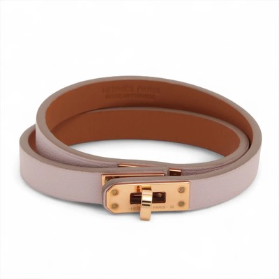 Hermès Kelly Armband Dubletour U: 2022 Bracelet T3 GP & Leder rosa