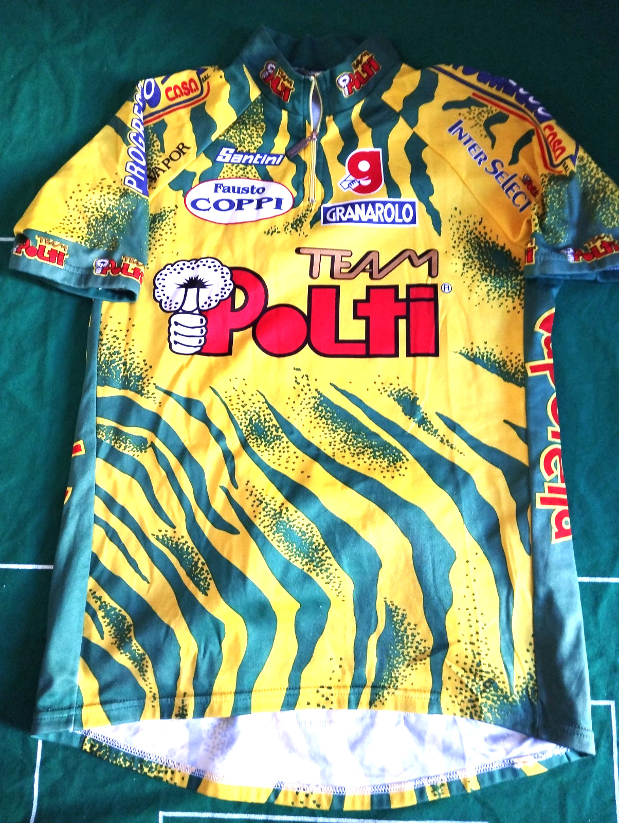 Team Polti vaporetto coppi Santini Cycling shirt maglia ciclismo vintage L