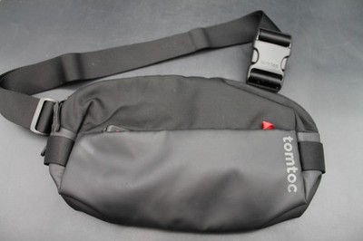 tomtoc Cordura Sling Bag Crossbody Waist Pack Gray Black Travel EDC