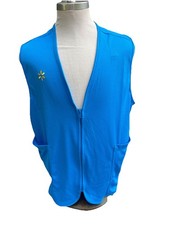 Walmart Blue Zip Front Associates Uniform Work Vest Mens 2XL