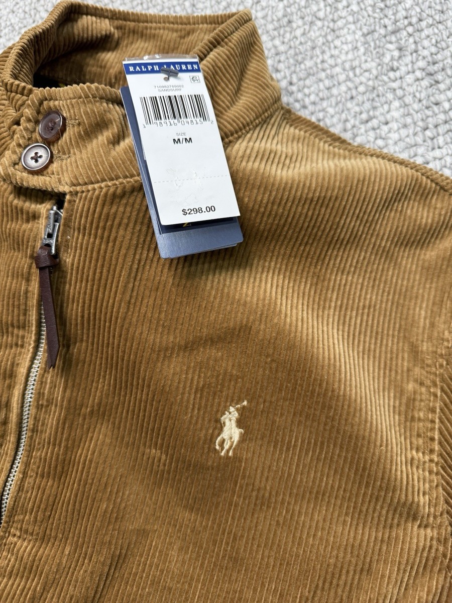 Polo Ralph Lauren Men's Wide Wale Corduroy Full Zip Jacket Brown