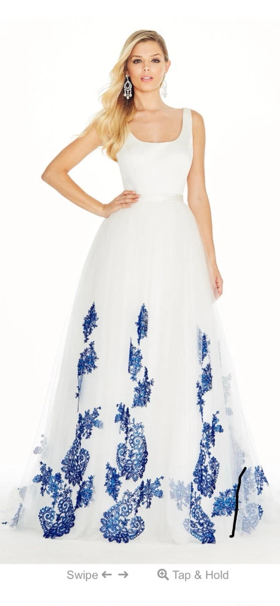 Embroidery Ball Gown Blue Wedding Dresses for sale | eBay