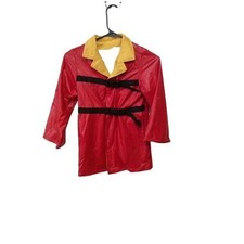 HALLOWEEN Costume Firefighter Jacket Buckle Youth Small 6-7 Red Yellow