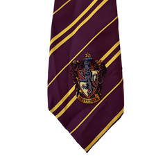 Harry Potter Gryffindor Neck Tie Maroon Gold 100 Silk Adult Costume