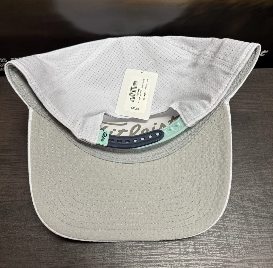 NUEVO Sombrero de Golf Titleist Oceanside Ajustable Snapback - Blanco/Class/Azul Marino Foto 2 de 2