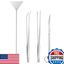 Ohtomber Aquascape Tools Aquarium Kit - 4Pcs Terrarium Supplies Include Long