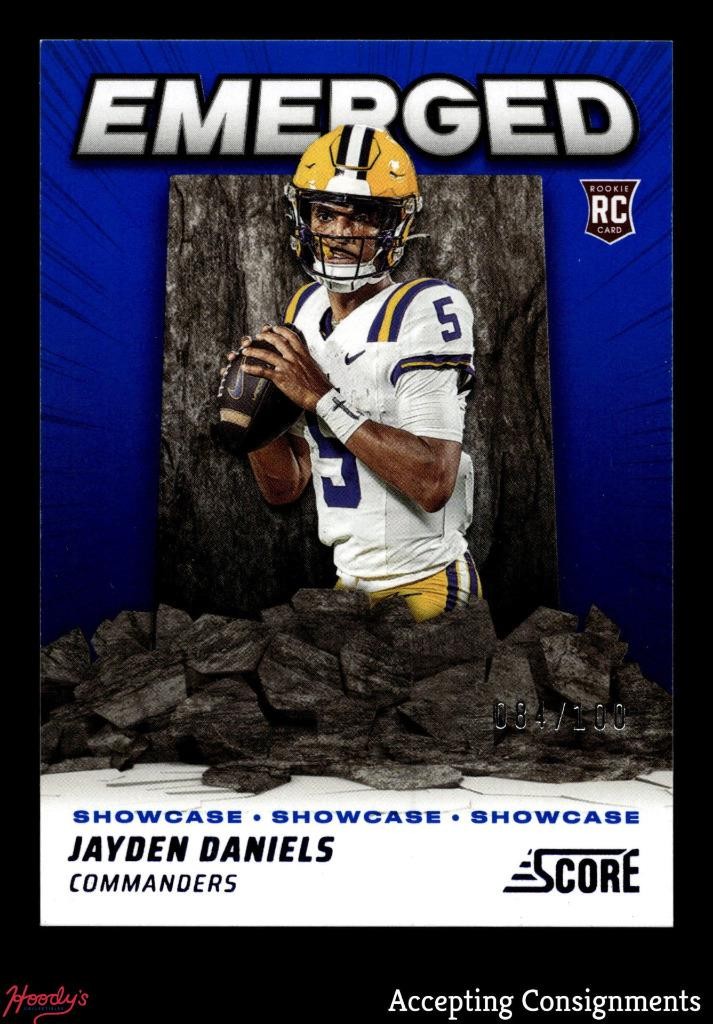 2024 Score Emerged Showcase #10 Jayden Daniels ROOKIE RC 084/100 COMMANDERS