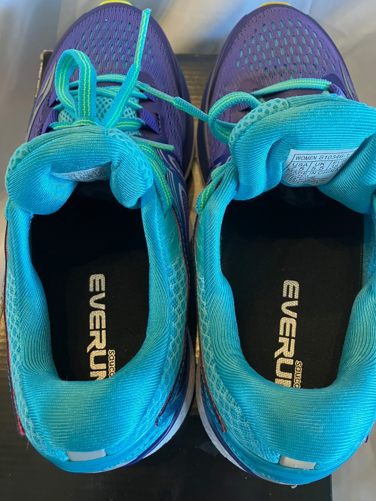 Size 7.5 - Saucony Triumph ISO 3 Women's Purple/Blue/Citron - New With Box NWB thumbnail 8