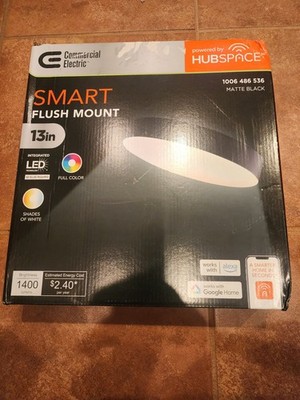 13 In. Light Matte Black Adjustable CCT and Color Changing Integrated LED Ceilin