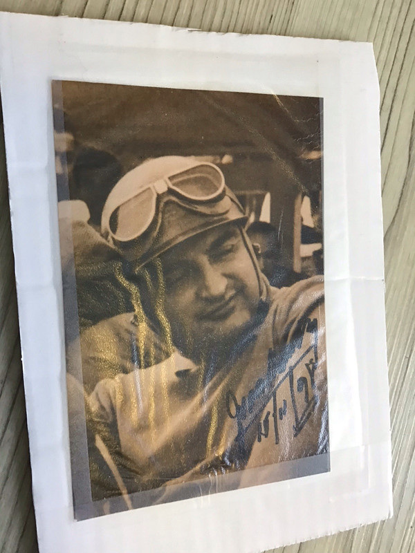 AUTOMOBILIA-FROLIAN GONZALEZ SIGNED PHOTO-GRAND PRIX-MASERATI-FERRARI-MONACO