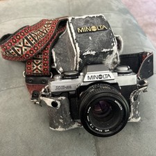 Vintage Minolta XG-M MD 50mm 1:2 Japan Camera with Case and Strap