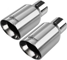 Pack of 2 Exhaust Tip 2.5 Inch Inlet 4 Inch Outlet 9" Long 304 Stainless