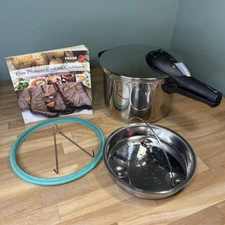 FAGOR Elite 6L / 6Q Pressure Cooker Stainless Steel 18/10 + Accessories & Manual